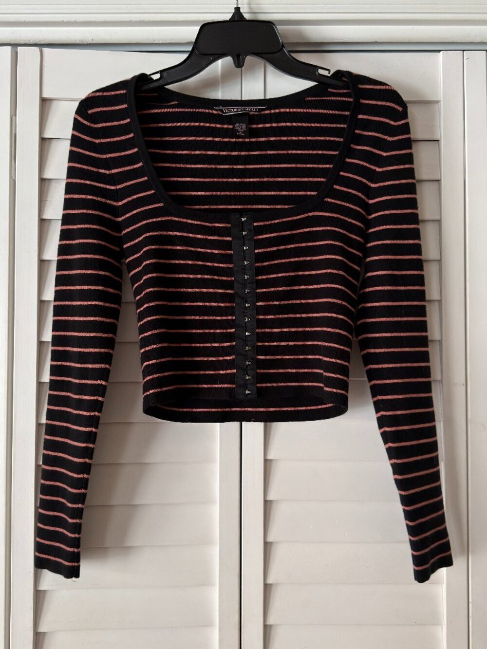 Victoria's Secret Striped Long Sleeve Top - Size M